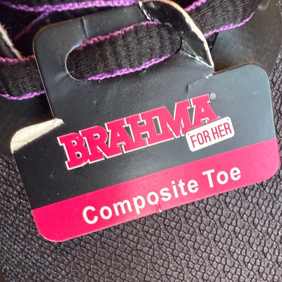 New Brahma Women's Maddox Black/Purple Work Sneakers Size 10.5 - Picture 3 of 9